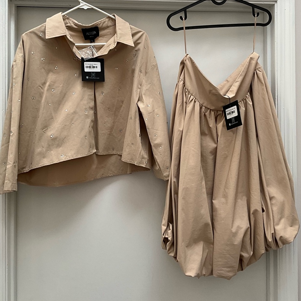[Aleeza Paris] Bubble Skirt Set-Baige